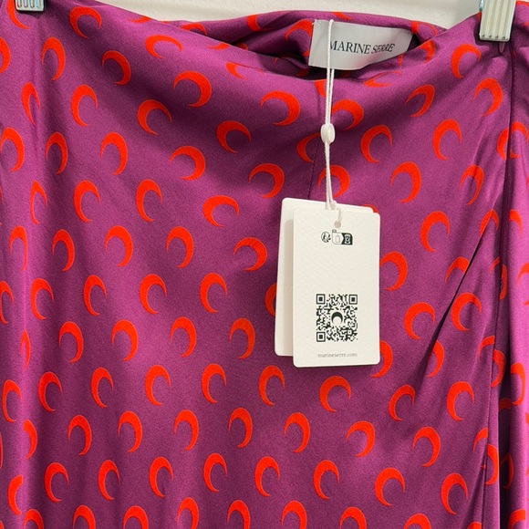 Brand NEW Marine Serre Purple and Red Women's Skirt, size M - Picture 3 of 4